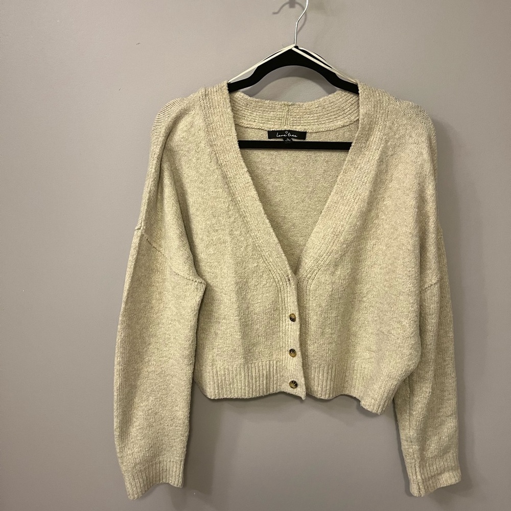 Crop knit cardigan
